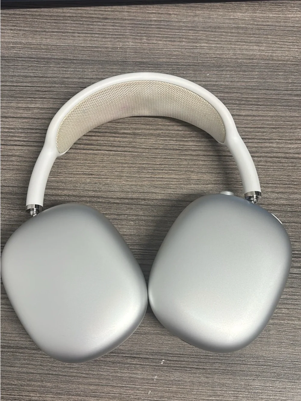 Apple White Over-Ear Headphones with Pink Heart Pattern